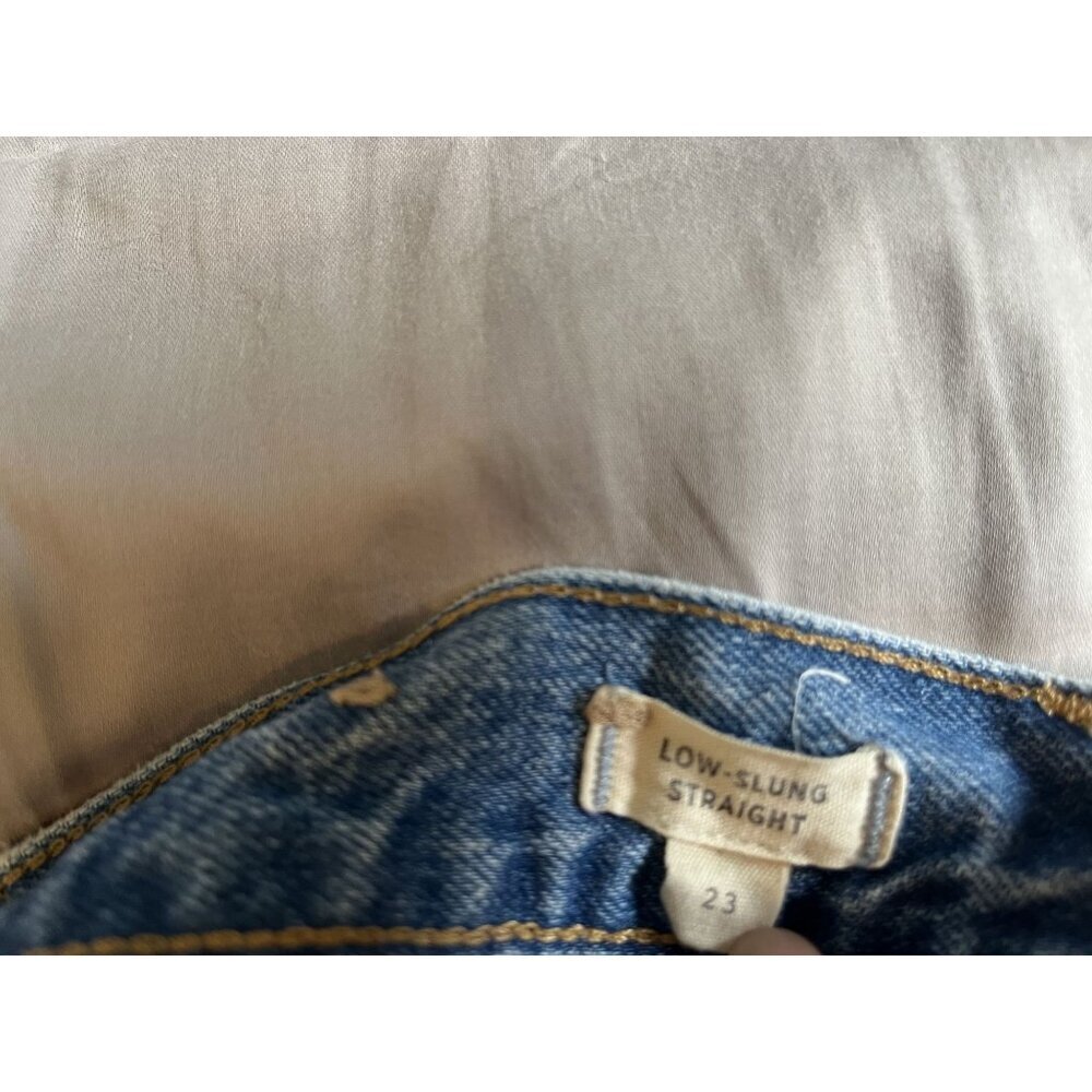 Madewell Low Strung Straight Button Fly Denim Jeans 23 - Picture 8 of 8